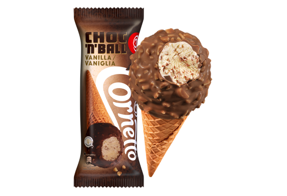 GELADO CHOC'N BALL CORNETTO 160ML
