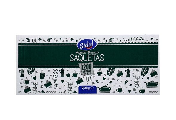 601636 ACUCAR CART 6GR X1200 CX 7,2 KG SIDUL 2