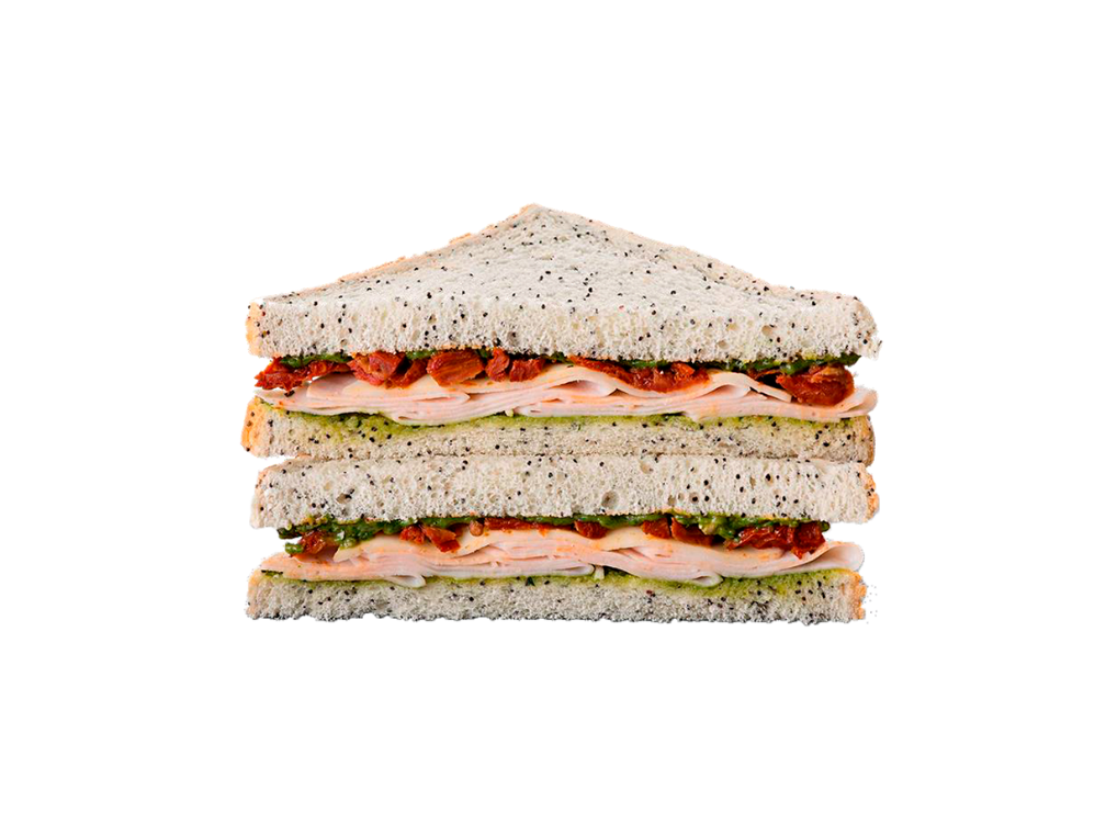 SANDES DE FRANGO PESTO E MOZARELA CONGELADA BSF