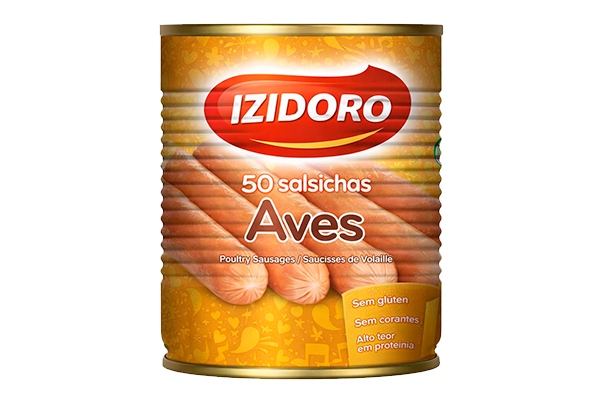 659007 SALSICHA AVES IZIDORO 50UN 2.95KG PL