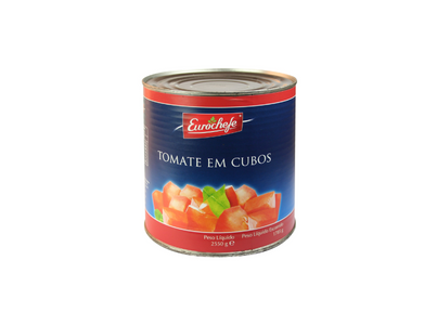 Tomate Cubos Lt 3Kg(Pl 2550Gr) Eurochefe