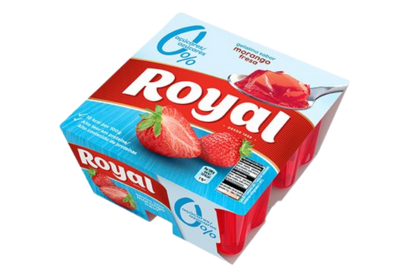 659470 GELATINA MORANGO RTE 10KC ROYAL 4X90G