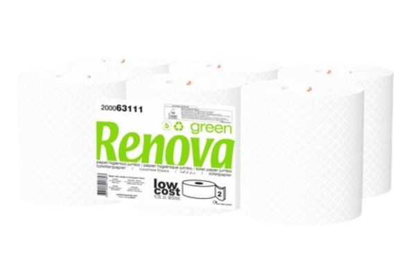 587184 PAPEL HIGIENICO JUMBO 90M 2F RENOVAGREEN