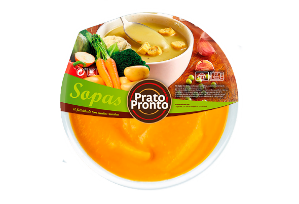 Distribuicao Sopa Cenoura Prato Pronto